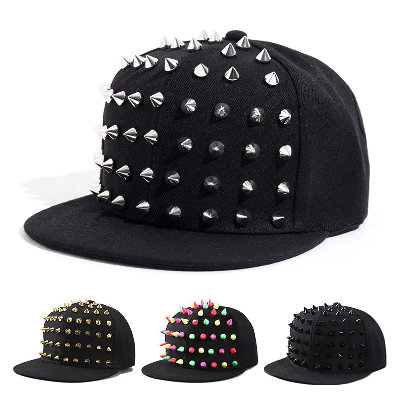 2026 New Rivet Duckbill Cap - Hip-Hop Street Dance, European and American Street Style, Breathable UV-Protection Flat-Brim Sports & Outdoor Hat, Flat-Brim Cap