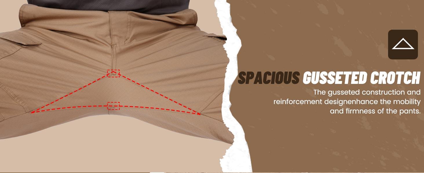 Mens Work Pants Ripstop Waterproof Cargo Pants for Men with 7 Pockets Tactical Hiking Pants