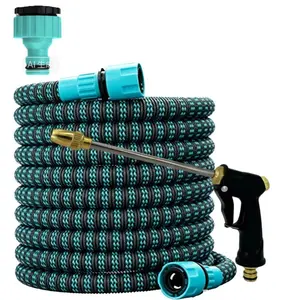 Scalable Garden Hose With Spray Gun - Outdoor Garden Hose, Triple Expansion, Durable Rubber Material, Suitable For Cleaning And Maintaining Lawns, Ideal For Watering And Gardening, Flexible Extension Hose, Expandable Water Hose