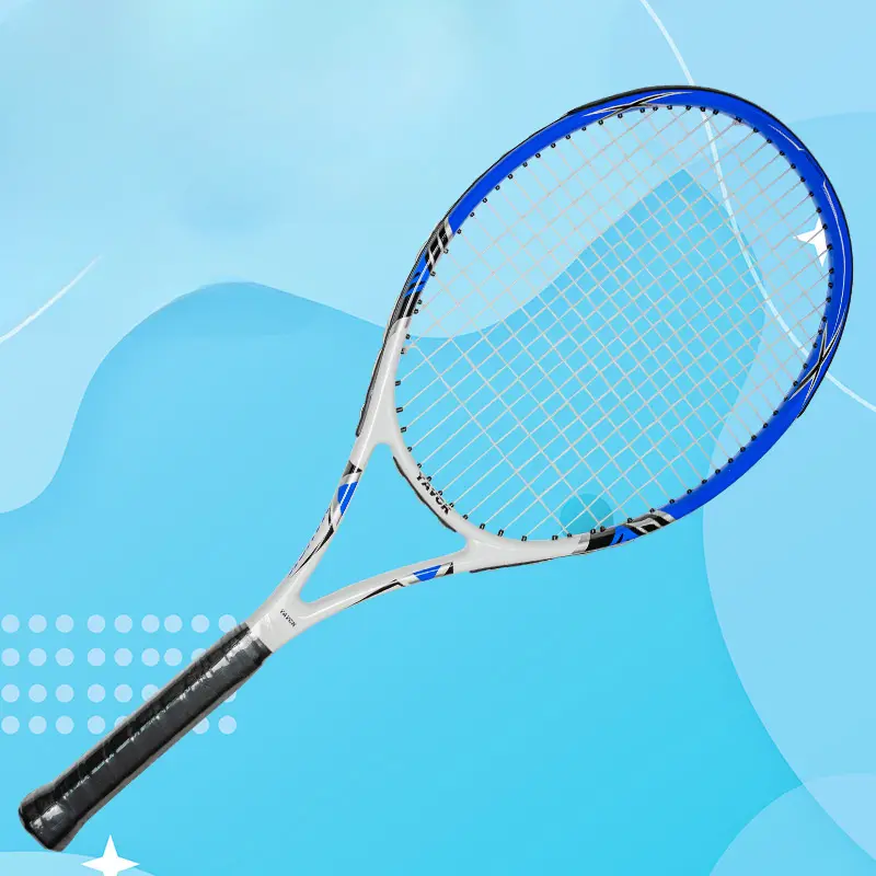 Carbon Fiber Integrated Tennis Racket, 45Lbs Practice Competition Training Racquet
