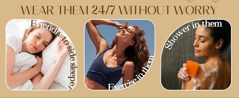 LOLIAS Gold Hoop Stud Earring Stacks for Women - 14K Gold Plated Chain Cartilage Earrings Cute Hypoallergenic Silver Huggie Earrings Sets for Multiple Piercing Jewelry Lightweight 8Pairs