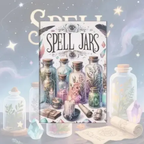 Spell Jars for Beginners & Advanced Users, Create Your Own Magic Spells, Perfect Gift for Witches & Enthusiasts, Enhance Your Rituals, Instructions, Compact Format, Magic Connection, Genuine Connection