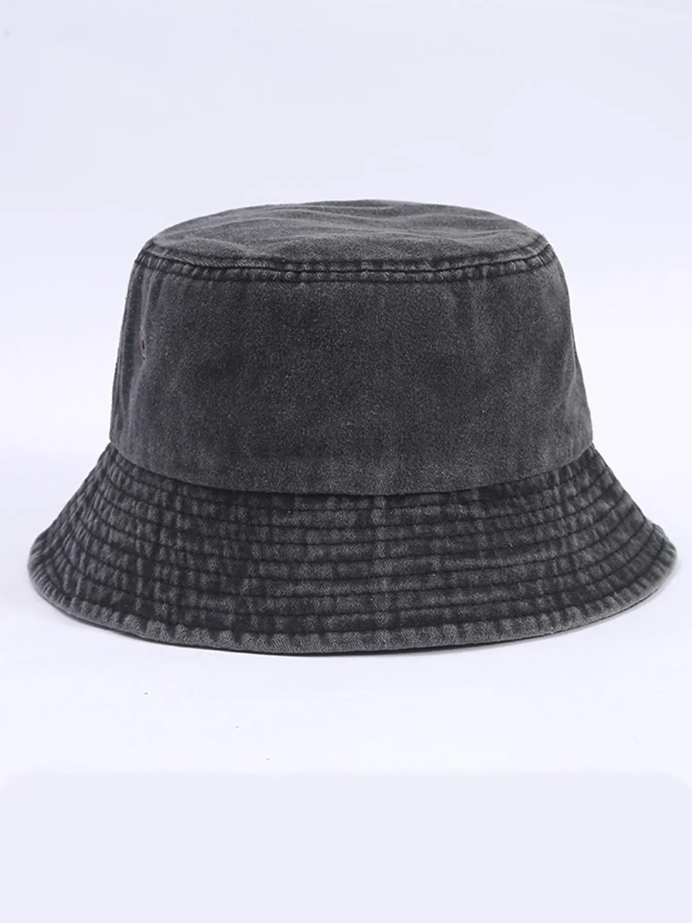 Minimalist Solid Washed Fisherman Hat, Fisherman Cap, Foldable Denim Bucket Hat, Fashion Hiking Sun Protection Hat, Stylish Outdoor Accessory