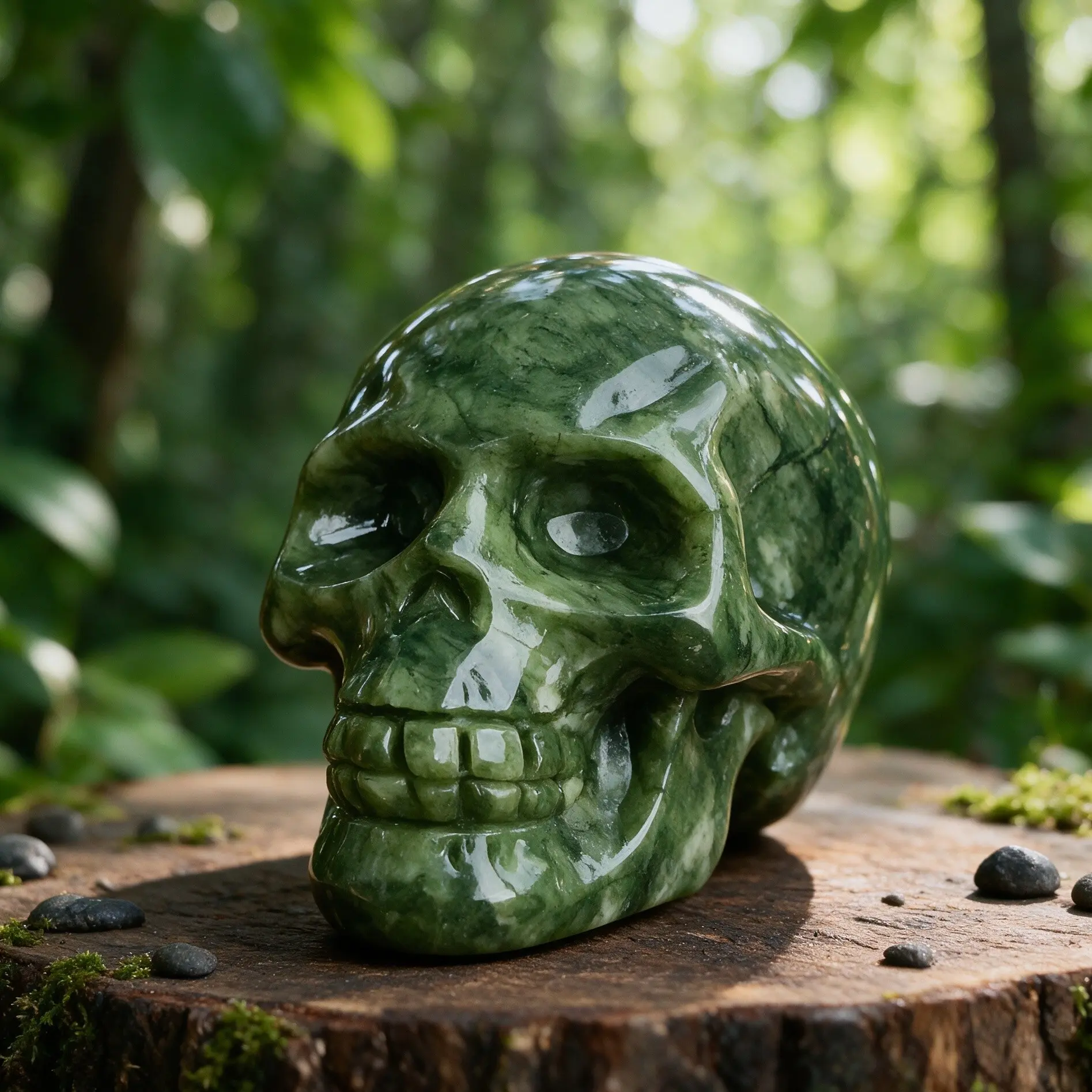Xunyu Skull Home Decor, Office Bedroom Desk Crystal Feng Shui Ornament, Halloween Gift, Positive Energy, Unique Holiday Gift