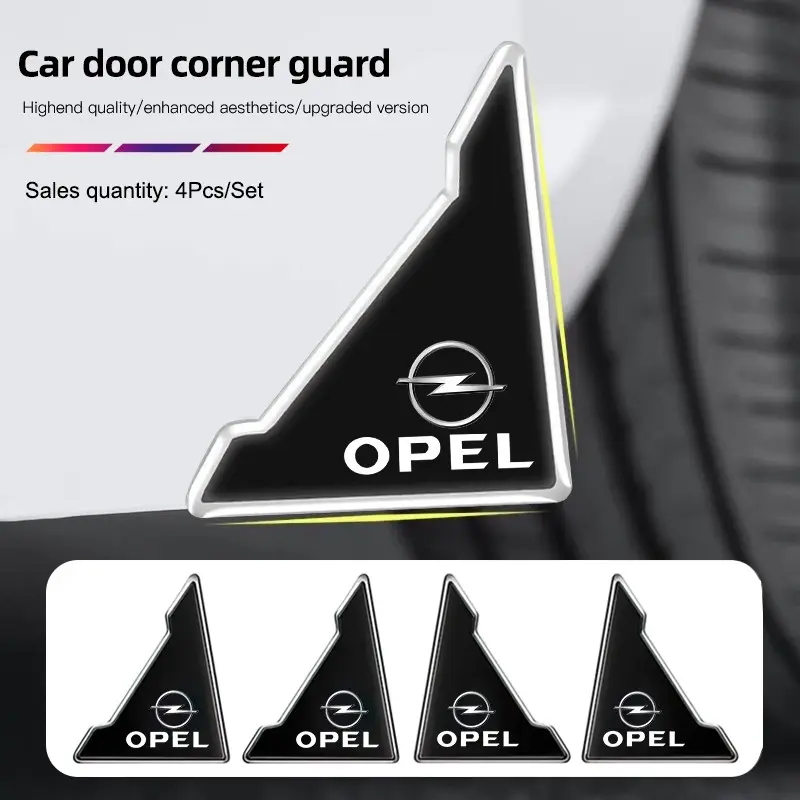 4PCS Car Door Anti-collision Corner Protectors Stickers For Opel Astra GTC Insignia Antara Meriva Zafira Vectra Mokka Corsa Grandland Combo Ampera Crossland Karl Adam