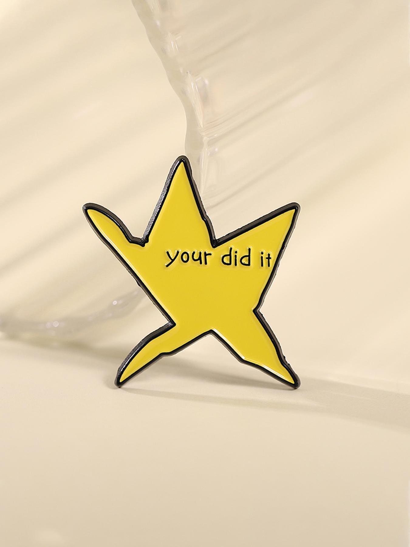 Star Shaped Brooch, Creative Star Design Brooch, Fashion Accessories for Women & Men, Cute Enamel Pin Suitable for Backpacks, Jeans, Scarves, Hats Decoration, Jewelry