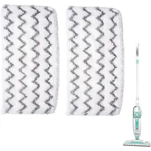 2 Pack Steam Mop Pads for  S1000 S1000A S1000C S1000WM S1001C  Steamer Mop Pads Washable Microfiber Mop Pads for  Hard Floors