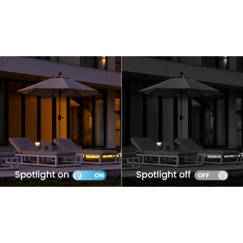 Solar Camera Outdoor Wireless, 2K WiFi Battery Powered Cameras System for Home Security with Embedded Panel, AI Motion Detection, Smart Spotlight & Alarm, Color Night Vision,No Hub Needed