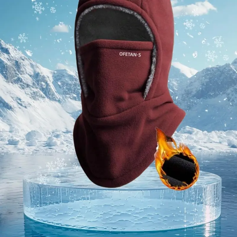 1 pc Unisex Winter Warm Thick Material One Piece Hat, Balaclava Hat, Balaclava Ski Masks, Thermal Ski Mask, Protective Mask, Cycling Face Cover, Neck Mask Ear Protection, Suitable for Cycling, Running, Skiing, Outdoor Sports