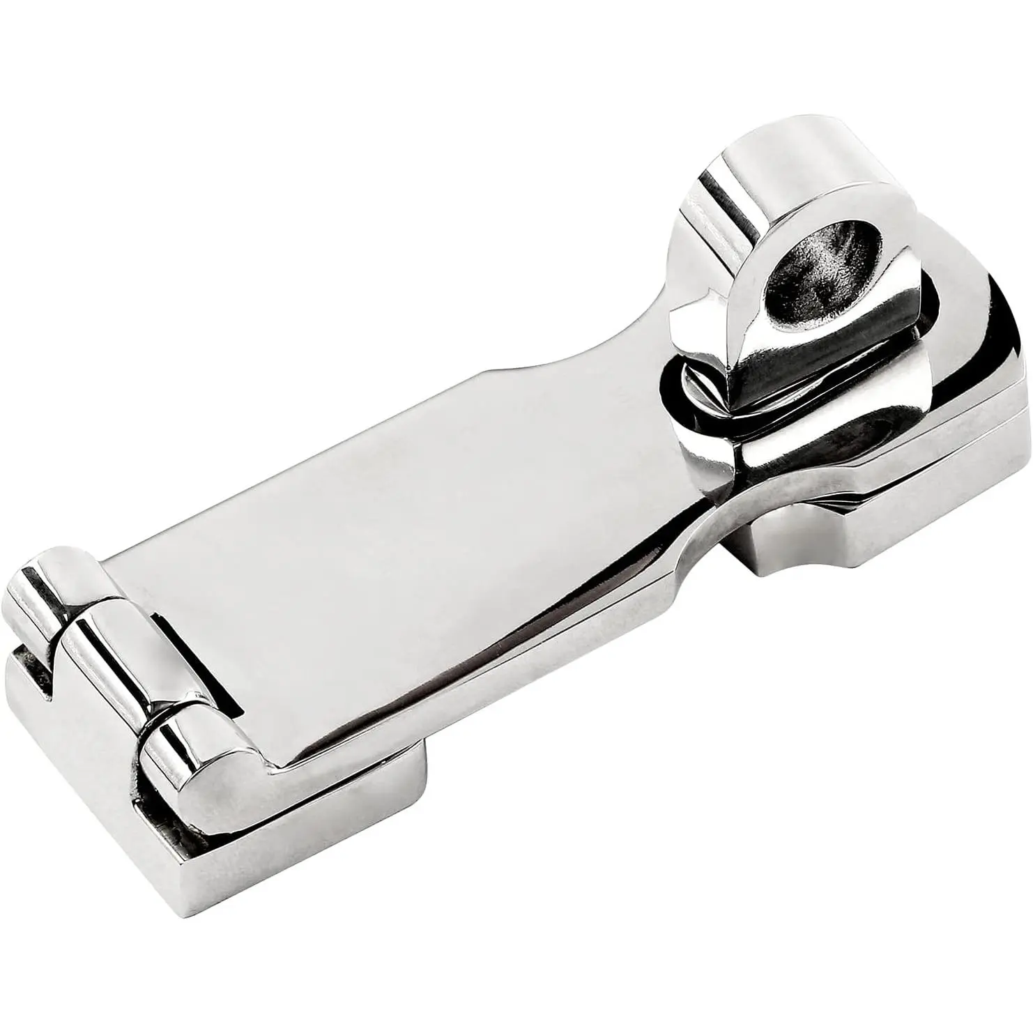 1 Pcs 3 Inch Marine Grade 316 Stainless Steel Swivel Safety Heavy Duty Door Hasp With Turning Padlock Eye For Mounting