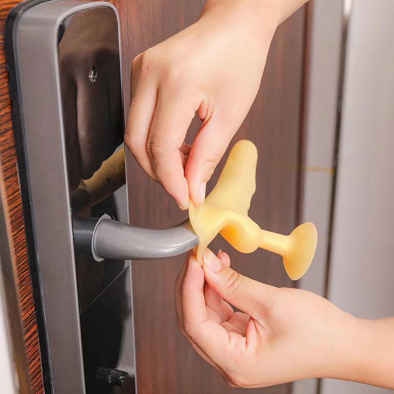 Silicone Door Handle Protective Cover Anti-collision Baby Safety Protect Noiseless Suction Cup Doorknob Door Knob Cover