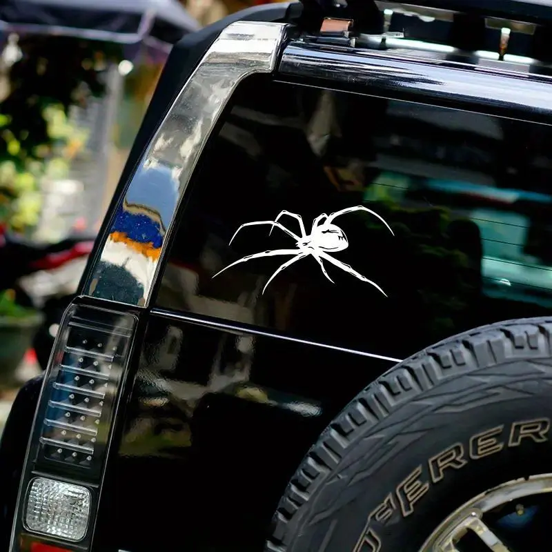 1PC Dark Hardcore-Style Black Spider Silhouette Logo Sticker For Motorcycle Components, Car Decals, Car Stickers, Universal Car Sticker, Backpacks, Decor Items (long limbs + 3D texture) For Dark Style Hardcore Vibe