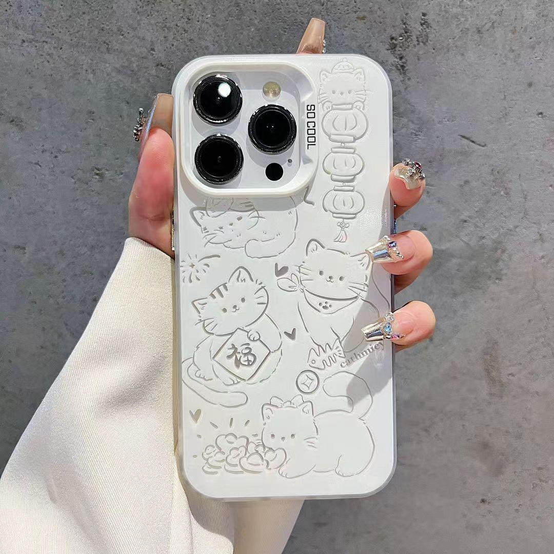 Full-screen puppy iPhone 15 Pro Max phone case 12/13/11 matte XR/14 PRO trendy 12 PRO full protection