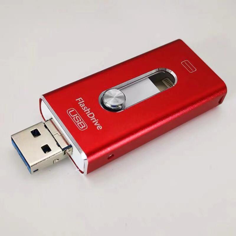 Multi-Function Metal USB Flash Drive 512GB 1TB 2TB, for iPhone Android Type-C Phone and Computer