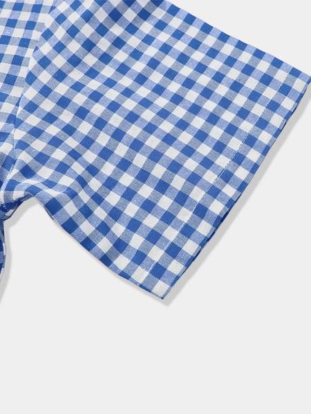 Men's Letter & Graphic Print Regular Short Sleeve Shirt, Casual Retro Gingham Shirt for Daily Wear, Fashion Men's Top for Summer