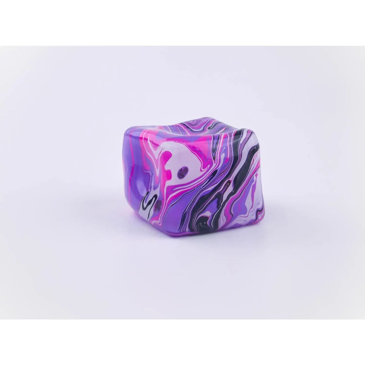 Swirl Maltose Squishy Toy, Marble Ice Cube Squeeze Toy | Slow rising sensory stress balls for anxiety relief. Durable TPR calm down fidget toys.