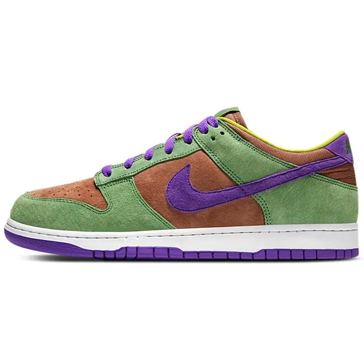 Nike Dunk SP Veneer Suede Duckling Low-Top Sneakers Unisex Brown Green Verifiable, with credentials and supporting global authentication