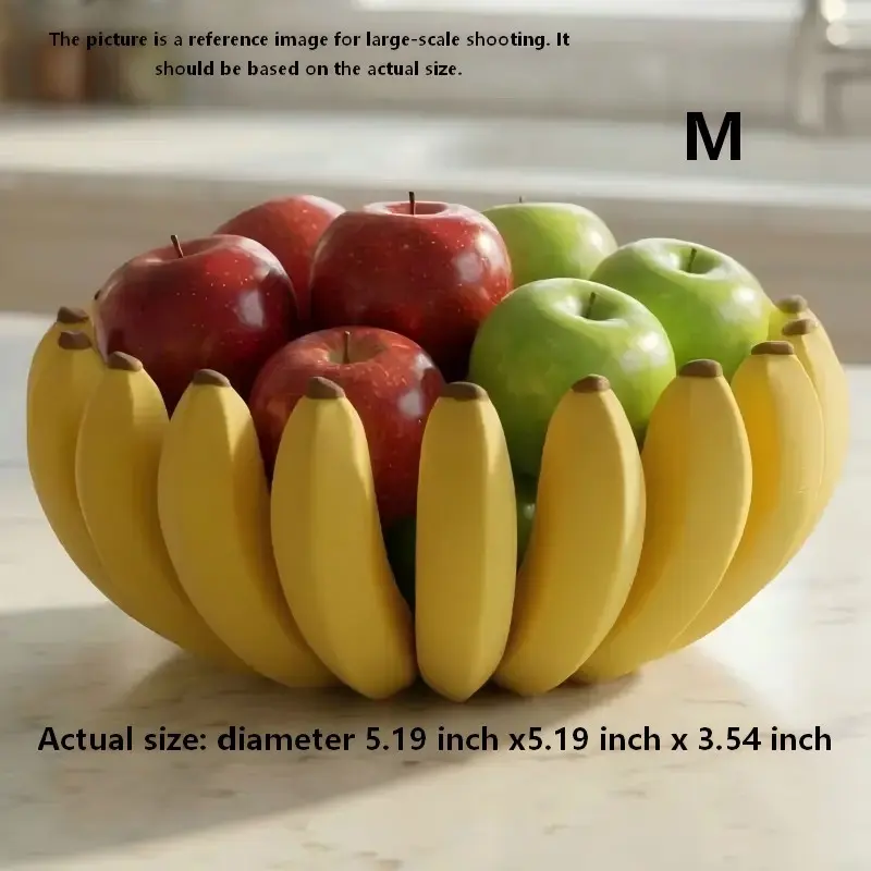 3D Printed Banana Theme Fruit Candy Tray, 15cm Modern Sweet Treat Holder with Playful Touch, Kitchen Desktop Decor, Office Snack Dish