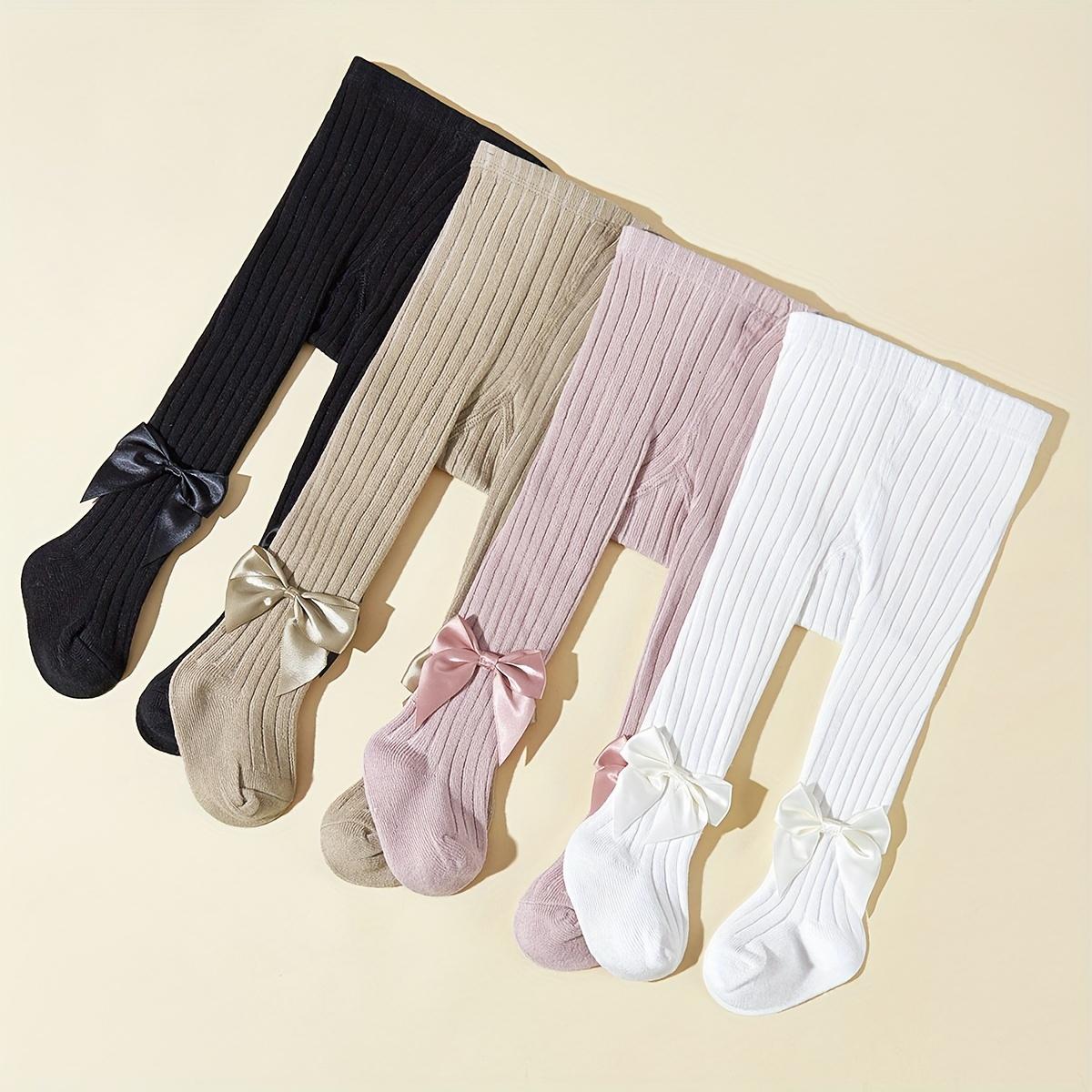 3/4 Pack of Solid Color Knitted Tights f