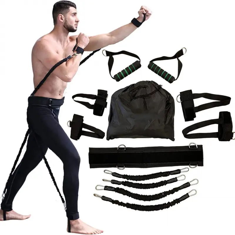 Boxing resistance band leg and waist strength trainer basketball jumping combat bounce trainer resistance rope set Fitness Equipment