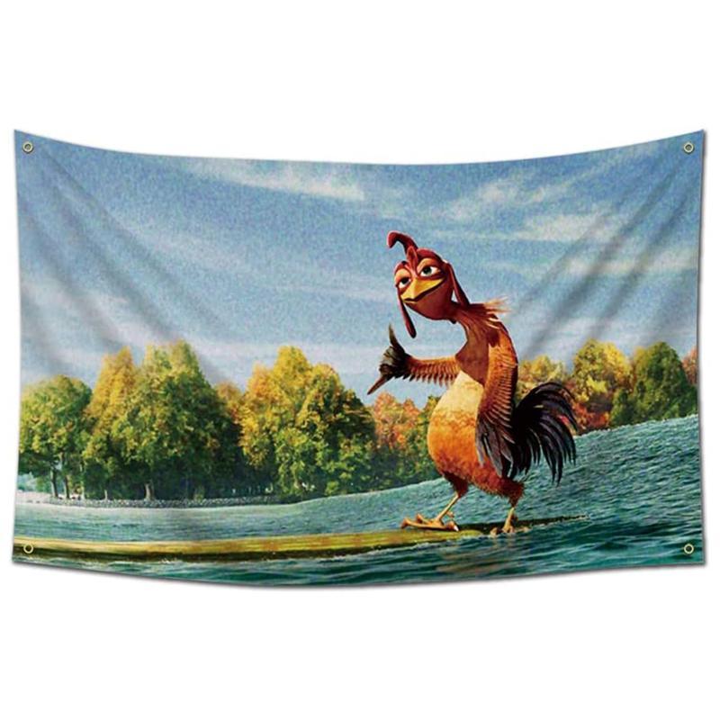 Chicken Joe Flag Print Tapestry, Durable Polyester Man Cave Wall Decor with Trippy Tree Design for College Life Dorm, Outdoor Party Decor, Trippy Look