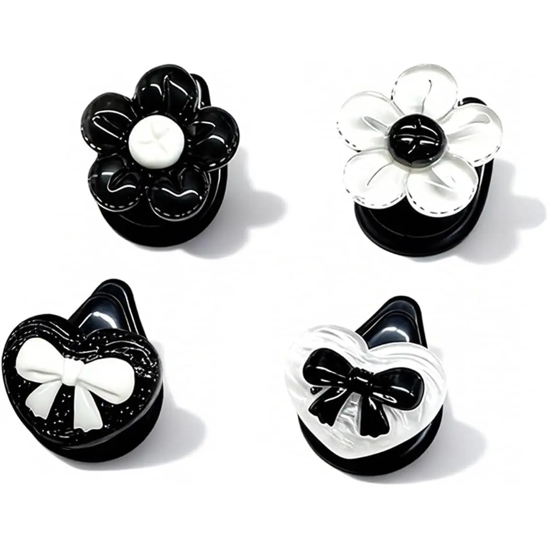 4 count  Mini Hooks, Dashboard Hangers Sticky Holder (Heart)