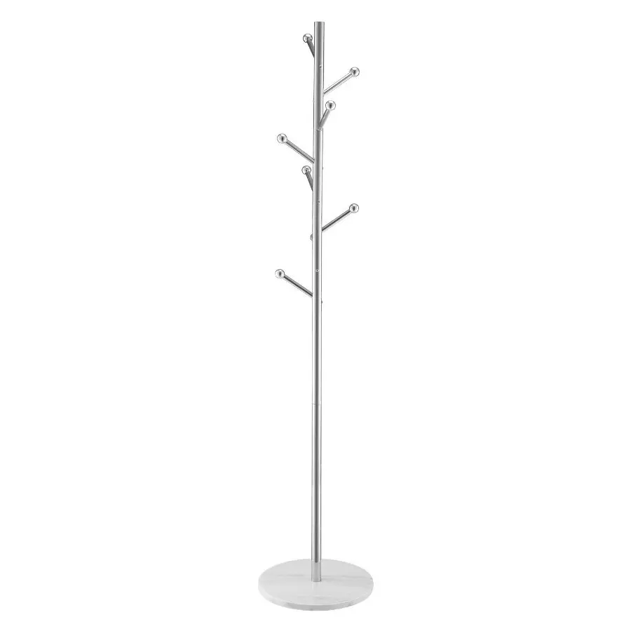 VEVOR Coat Rack, Freestanding Coats Rack Stand with Stable Marble Base 8 Hooks, Free Standing Hall Coat Tree for Entryway, Bedroom, Office, Living Room, Modern Clothes Hanger for Coats, Hats, Bags