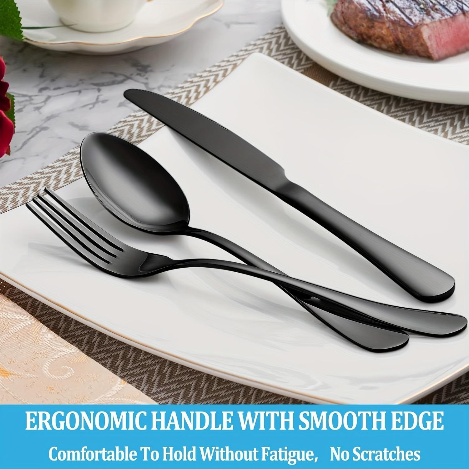 Stainless Steel Cutlery Set, 30pcs/set Including Knives & Forks & Spoons, Tableware Set for Wedding, Celebration, Party, Dinnerware Service Set