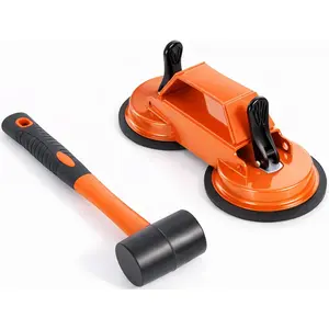 Gap Fixer Tool Kit, Duty Gap Closer with Dual Suction Cups, Board for Laminate Vinyl Wood Flooring Repair & Installation, Includes Mallet