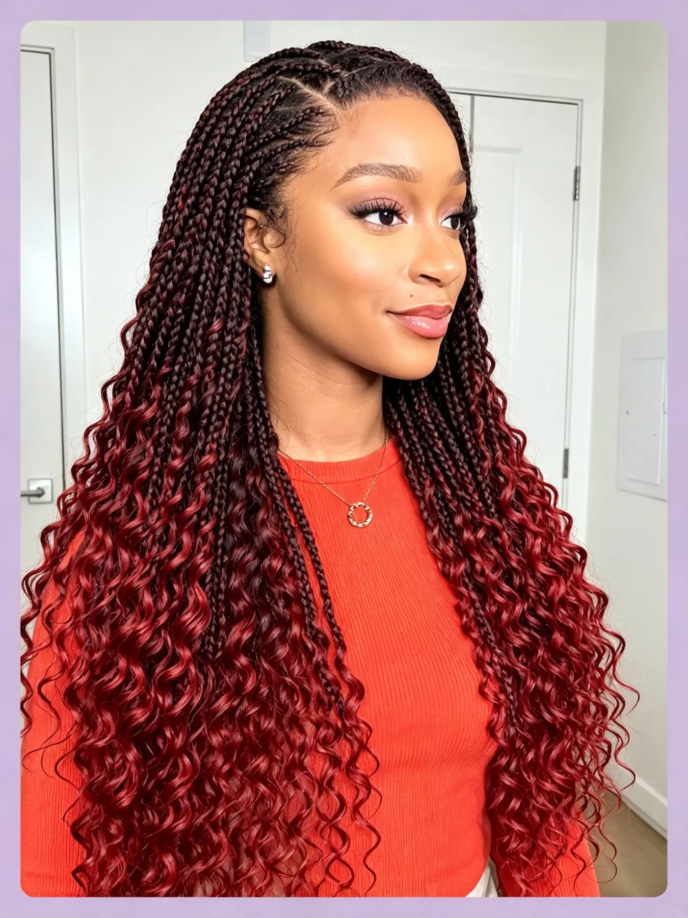 Butterfly Knot Box Braids Full Lace Wig, Ideal for Boho & Protective Styles, Enhance Your Look with Trendy Hair Accessories