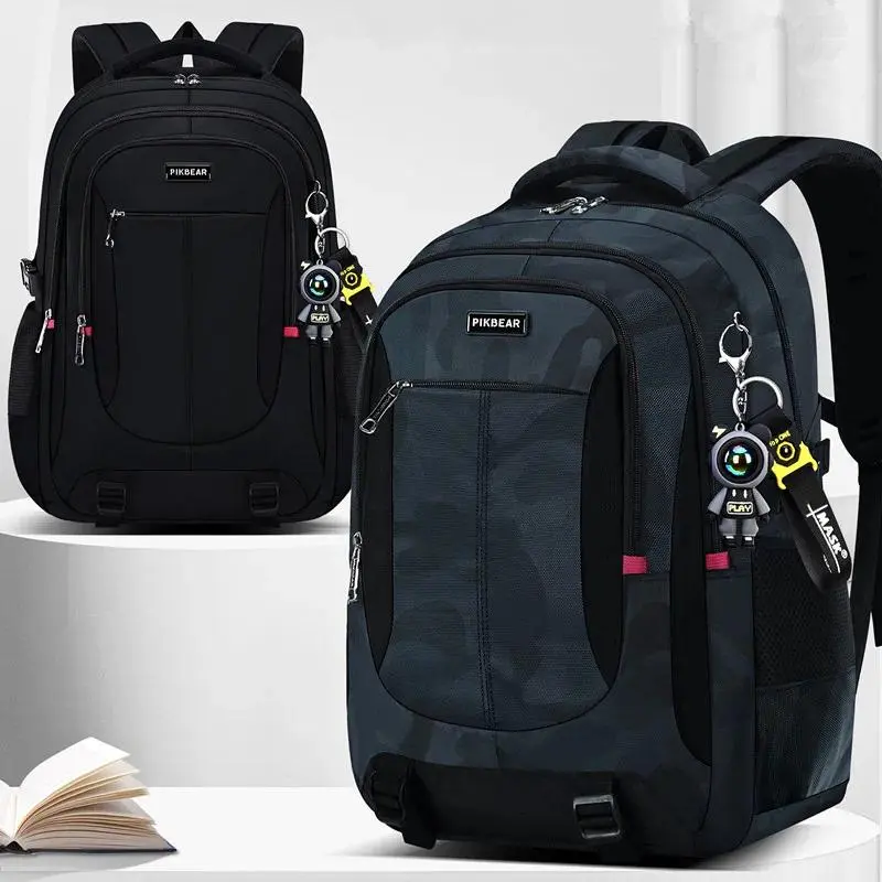 Astronaut pendant Orthopedic Men Laptops Backpack Teenages Camouflage Schoolbag Primary Waterproof Backpacks student School Bags