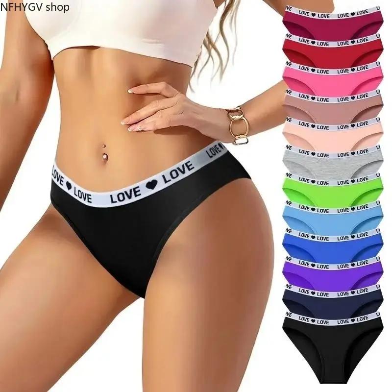 12-Pack Mixed Color Mid-Rise Cotton Hipster Briefs For Women, Soft Elastic Breathable Multi-Size Daily Panty Multipack, Light Comfort Basic Womenswear Underwear Ideal For Long-Hour Everyday Casual Wear, Indoor Home Relaxation