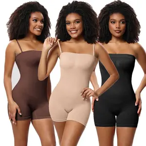 Strapless Shapewear Bodysuit Butt Lifter compression full Body Shaper for Women Under Dress Seamless Tummy Control Jumpsuit Boxer Briefs Tube Top