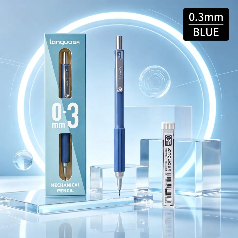 1 Set Metal Drawing Automatic Pencil Set, 0.3mm/0.5mm/0.7mm, Low Center of Gravity, Anti-Bend Lead, Ideal for Sketching, Technical Drawings, School, Office, Drawing Pencils Set