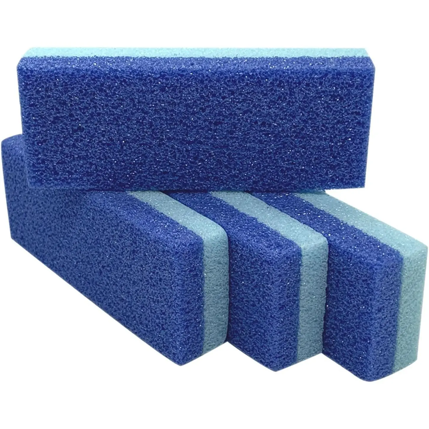 Foot Pumice Stone for Feet Hard Skin Callus Remover and Scrubber (Pack of 4) (Blue)
