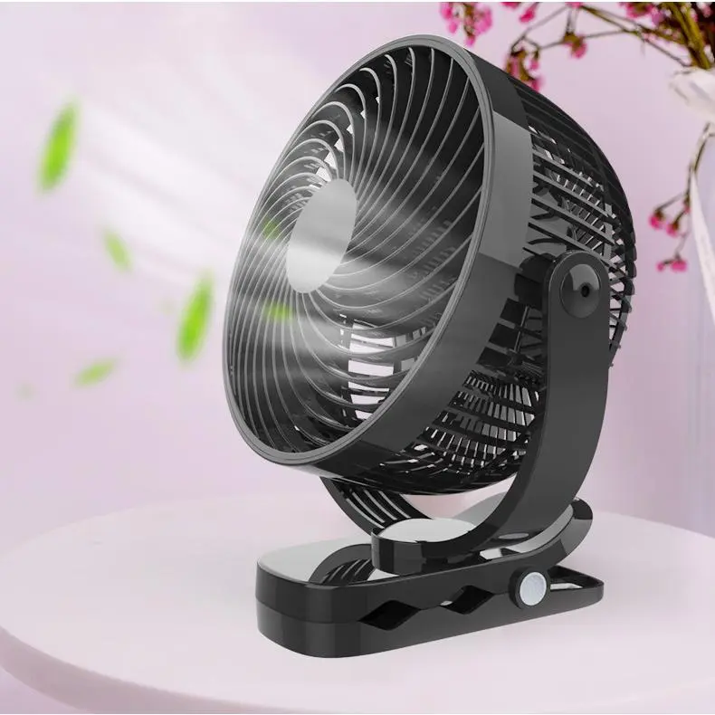 Brushless USB Rechargeable Clip Mini Fan Portable Dual Use Stand Clip For Office Desktop Quiet Cooling Fan