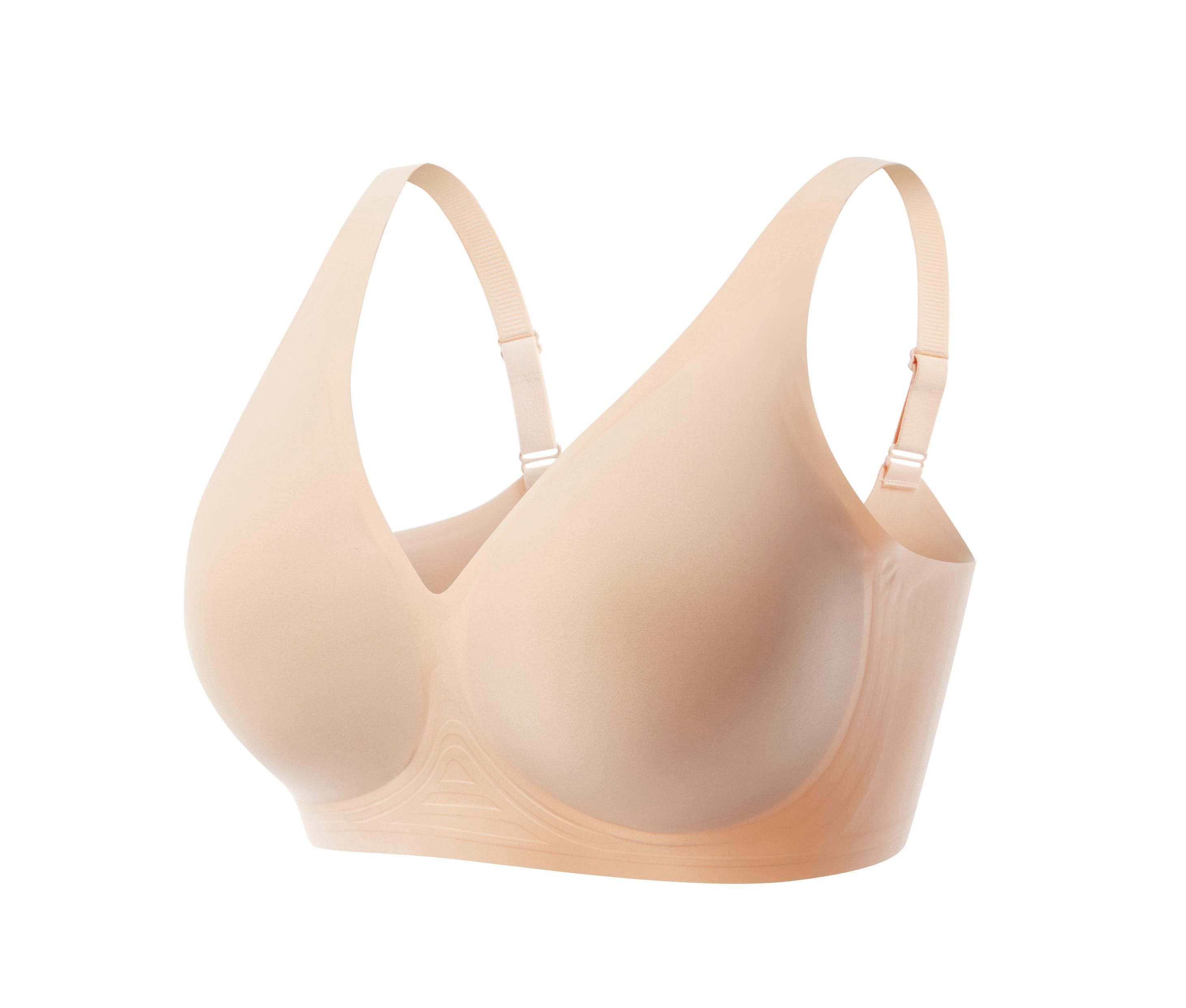 1/2/3/4PCS Jelly Wireless Bras Womens Comfortable Wireless Bras Push Up Bralettes Seamless Tshirts Bras Deep V Everyday Bras S-3XL