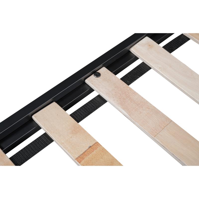 Metal Twin over Full Bunk Bed/ Heavy-duty Sturdy Metal/ Noise Reduced/ Squeak Free/ Wooden Slat/ No Box Spring Needed