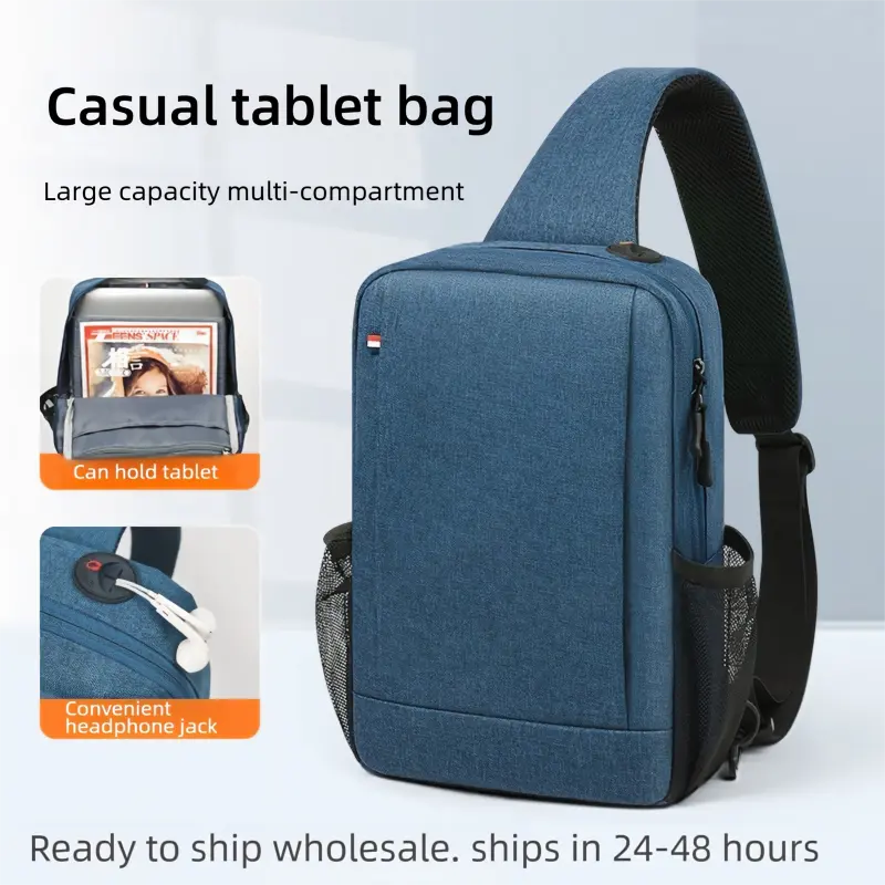 Spacious Waterproof Wearproof Tablet Carry Bag, Lightweight Crossbody Shoulder Strap Design, Shockproof Storage Sleeve for 14-inch Tablet, Ideal for Daily Commute & Travel