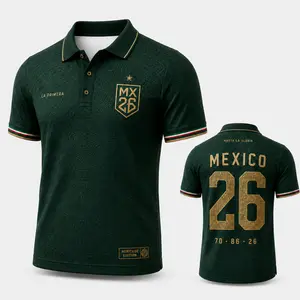 Men’s Mexico Pride 2026 Heritage Soccer Supporter Polo Shirt, Sports & Outdoor Men's Sports Top