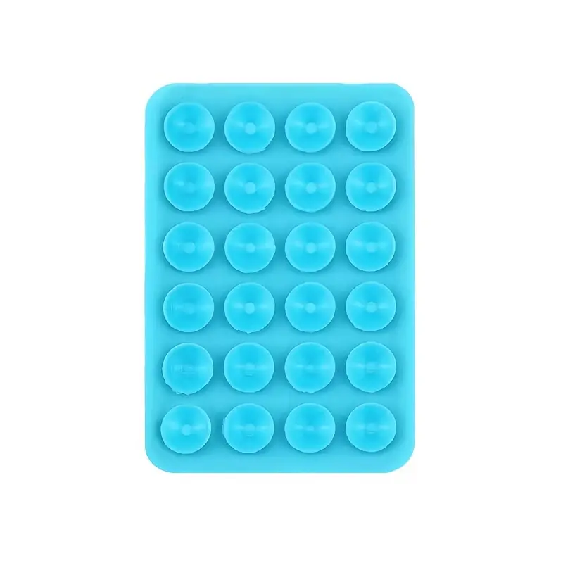 1 Pack Silicone Suction Phone Case Mount Non Slip Sticky Phone Grip for Cellphone Silicon Adhesive Suction Cup Phone Mount Strong Grip Holder for Selfies & Videos Blue Pink