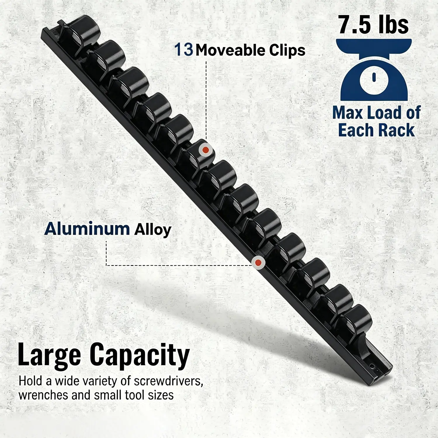 1pcs Plastic Screwdriver Organizer, Tool Display Rack, Workshop Wrench and Pliers Holder, Maintenance Tool Sorter, Multiple Color Options, Tool Organizers