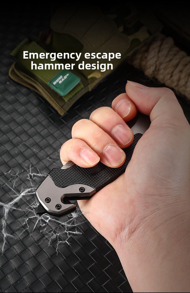 Damascus Tactical Survival Knife G10 Handle Camping Folding Knife Stainless Steel Outdoor Pocket Knife