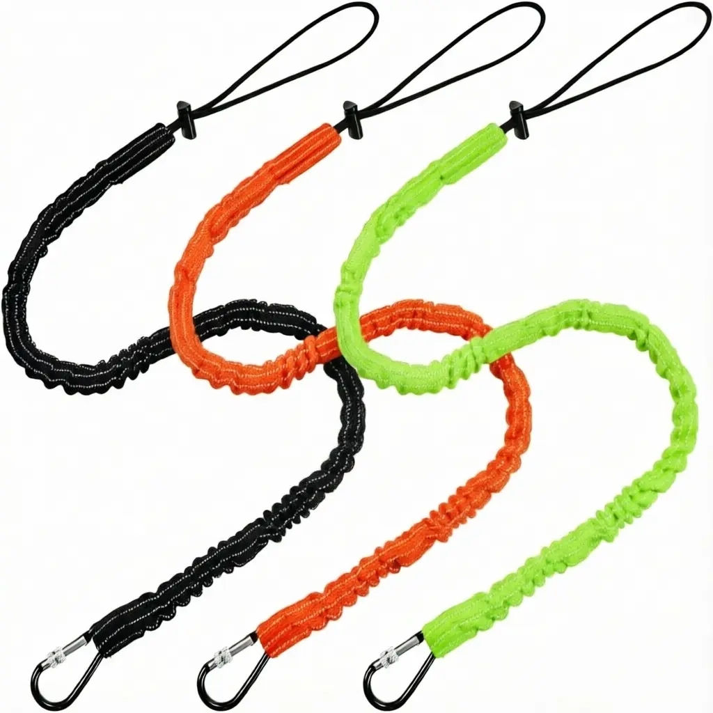 3-Piece High-Altitude Safety Rope Set, Tool Fall Protection Elastic Rope, Construction Safety Gear, Building Tools Rope