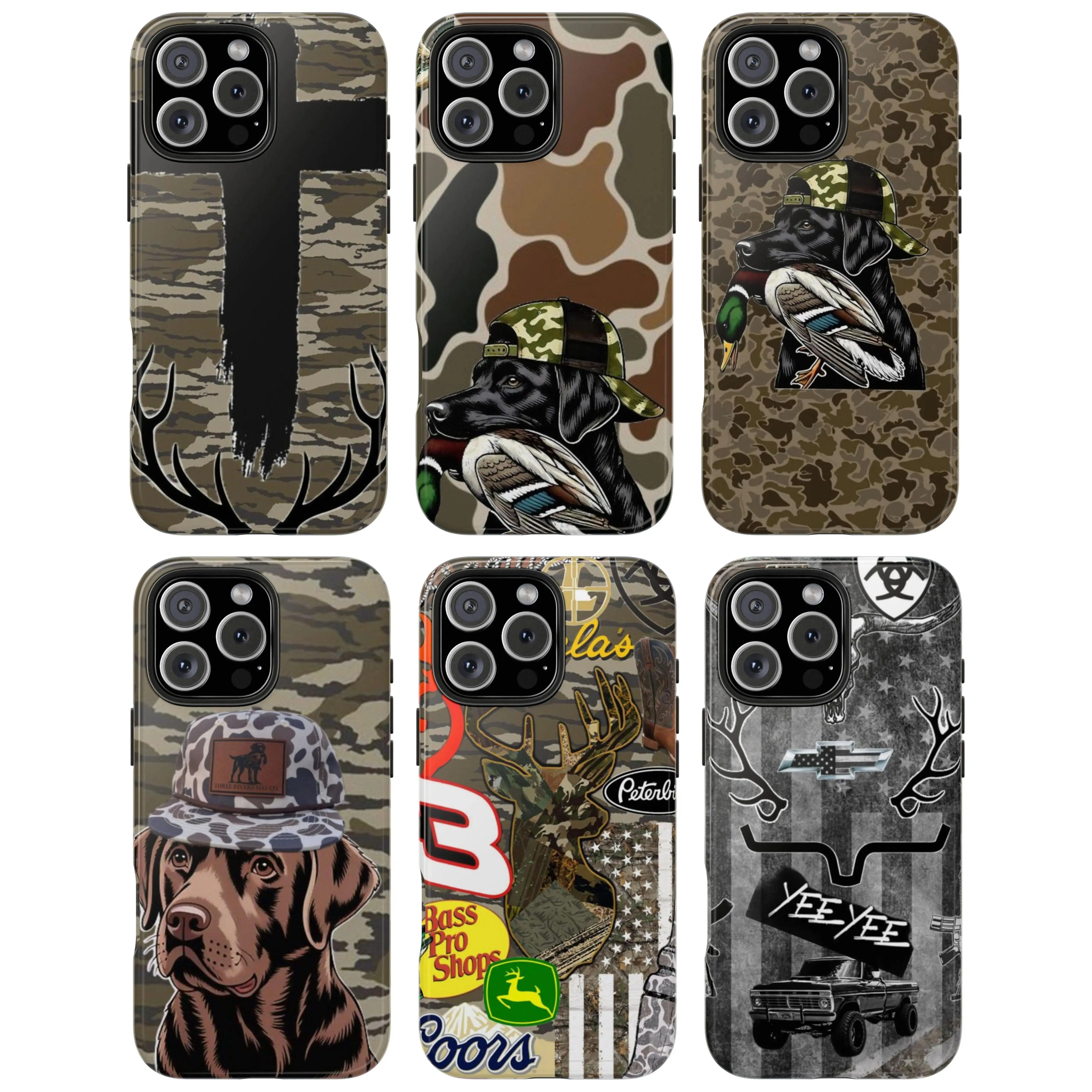 Hunting Camouflage, Outdoor Adventure, Monster Energy, Off-Road Trucks, Dogs, Ducks, Ford, Chevy, Outdoor Sports, Rugged Protective Phone Cover,Suitable for iPhone 17-11 Pro Max/Plus and  Samsung Galaxy S23-25