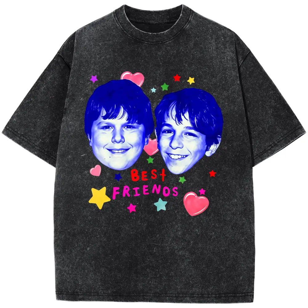 Best Friends - Greg and Rowley - Diary of a Wimpy Kid - Meme Shirt T-Shirt Unisex MenswearPlus Size T-Shirt, Retro Fitness Heavyweight Washed T-Shirt, 100% Cotton