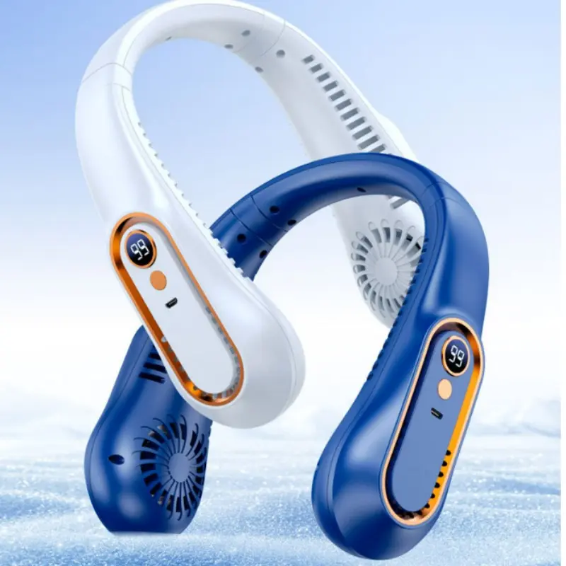2026 New Portable Neck Fan, USB Charging Neck Fan, 360° Cooling, 5 Speed Settings, Indoor Outdoor Use, Travel Fan, Ideal for Adults Kids, Perfect Gift, Neck Hanging Fan