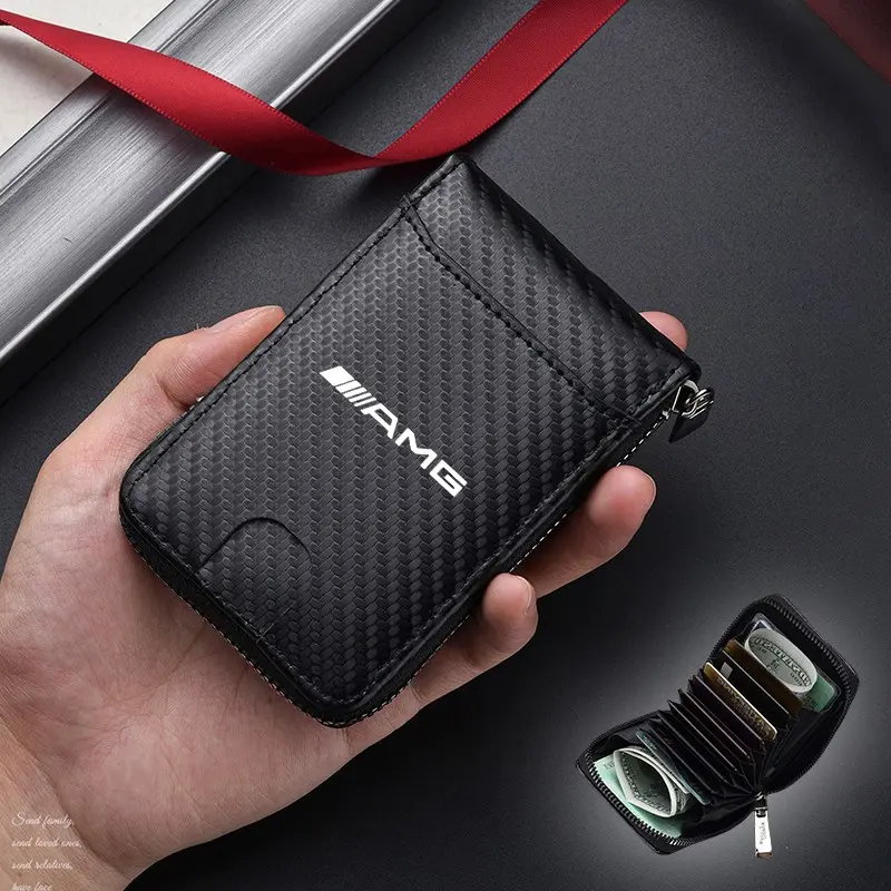 Car Driver License Bag Driving Credit Card Documents Wallet Holder Car Accessory For Mercedes Benz AMG W206 W204 W205 W212 W213 W221 W222 W223