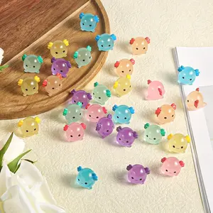 20/40 Mini Glow Resin Axolotl Figurines, Glowing Colorful Lizard/frog Models, DIY Terrariums, Aquariums, Gardens, Potted Plants Decorations