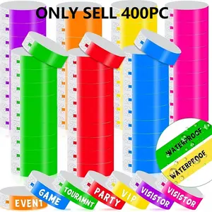 Colorful Tyvek Wristbands, Tamper Proof Event Bracelets for Parties Concerts VIP Access Control, Waterproof Entry Identification